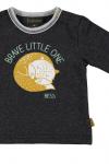 Mobile Preview: BESS Baby Unisex Langarmshirt Little Brave One, Anthrazit