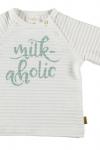 Preview: BESS Baby Unisex Sweatshirt Milk-aholic, Weiß