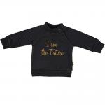 Mobile Preview: BESS Baby Unisex Sweatshirt I am the Future, Anthrazit