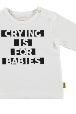 BESS Baby Unisex Langarmshirt Crying is for babies