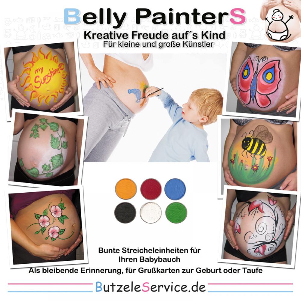 Belly Painters Farben Set zur Schwangerschafts- Bauch- Bemalung